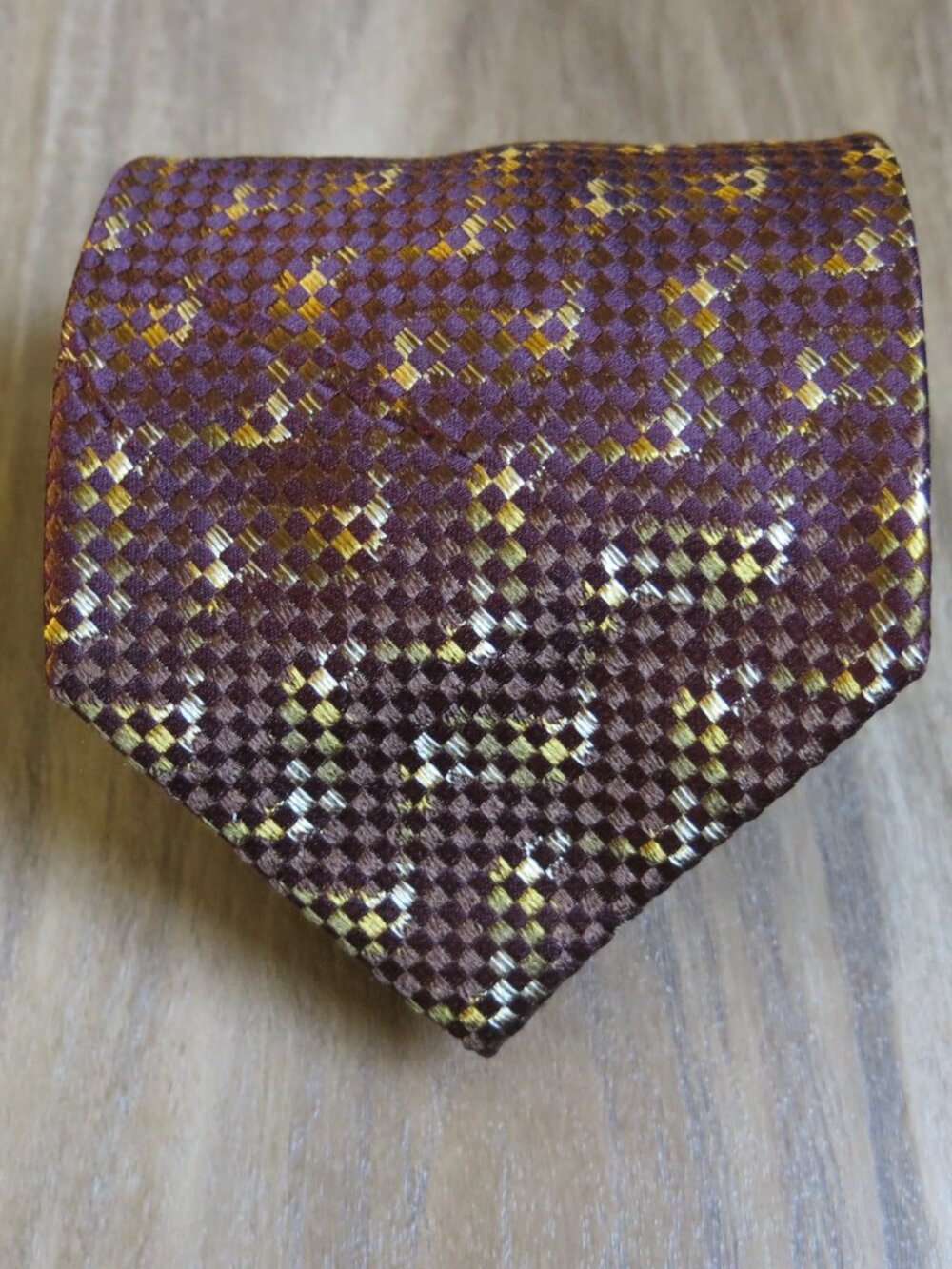 Ermenegildo Zegna 100% Silk Textured Woven Multi Color Men's Neck Tie